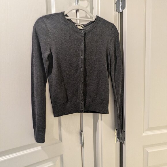 H&M Button Up Cardigan, Size XS, Charcoal Grey - Picture 1 of 3